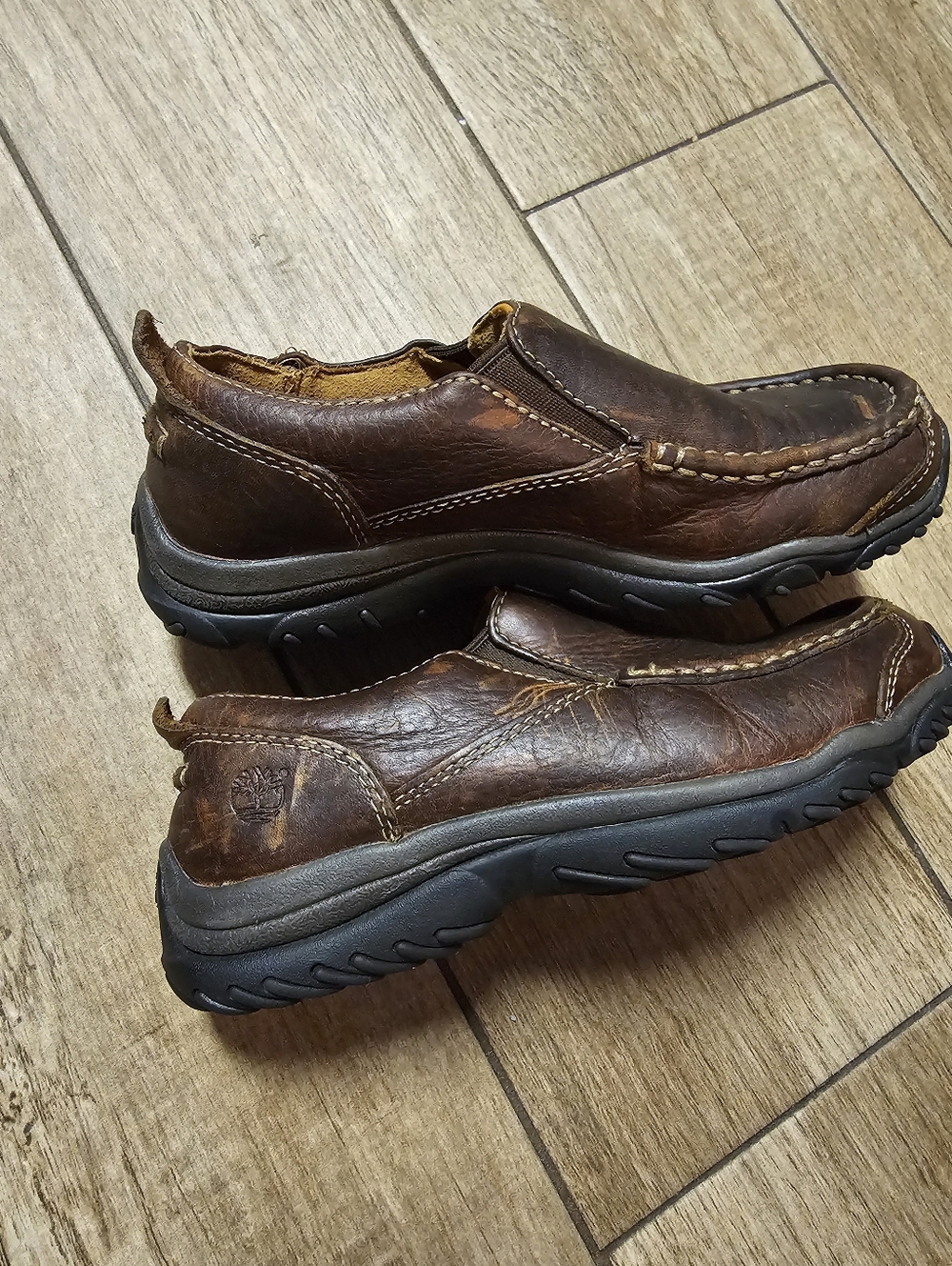 Timberland Men’s Dark Brown Leather Slip-On Loafers